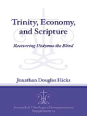 cover image of Trinity, Economy, and Scripture